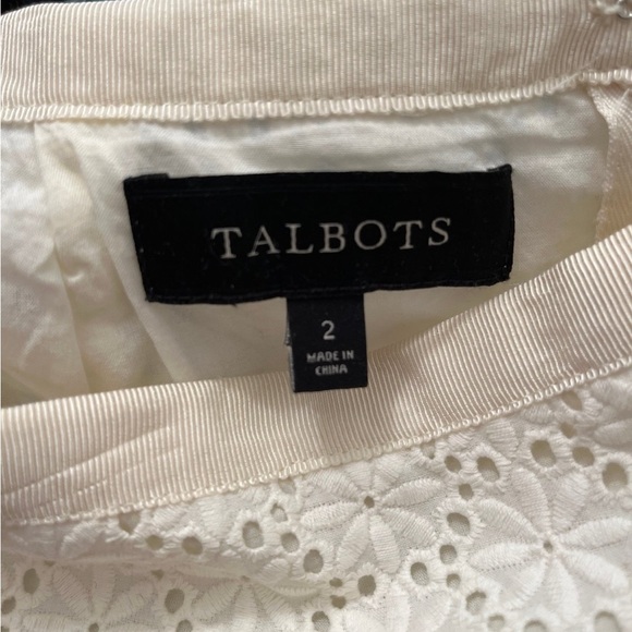 Eyelet Flower Gold Skirt Cream White Beige 2 4 - Picture 4 of 5